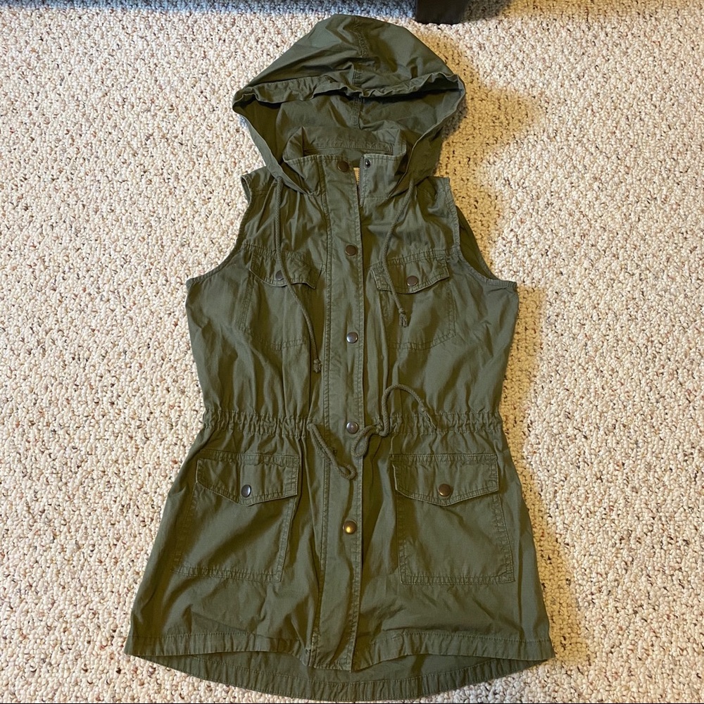 Mudd Green Jean Vest